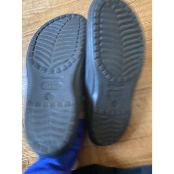 Crocs Sandals Men Size 12 Baya Summer Slides Black Rubber Slip On Comfort EUC main image 4